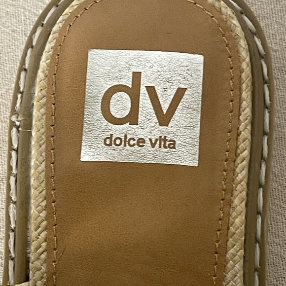 DV by Dolce Vita Fyona Fisherman Sandals Women Sz 8 Woven & Gold Buckle NWOB - Picture 10 of 12